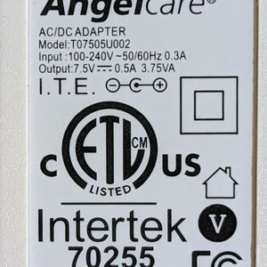 ANGEL CARE T07505U002 Power Adapter Charger Plug